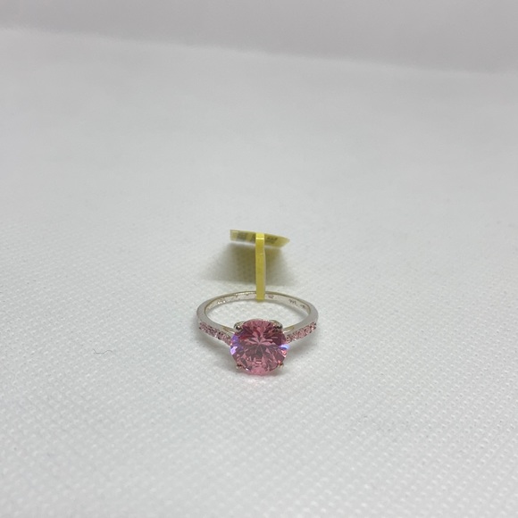 Simulated Pink & Light Pink Diamond’s Sterling Silver New Ring J-35 - Picture 3 of 9